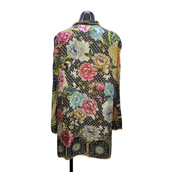 Johnny Was Silk Floral Print Tunic/Blouse - Picture 2 of 8